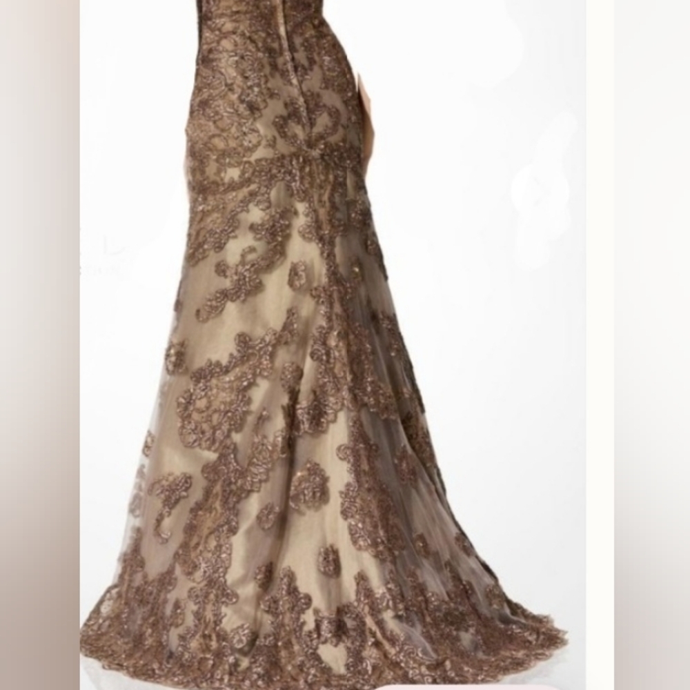 Elegant Lace Evening Gown, By Evonne D for Mon Cherie - Picture 7 of 13